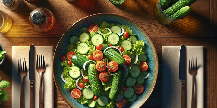 Komkommer Salade voor 4 personen