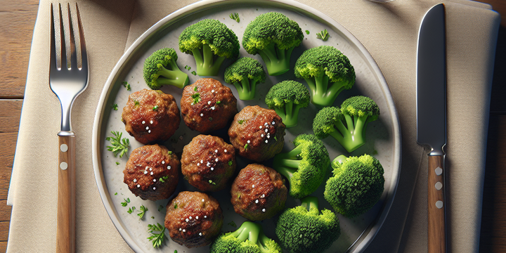 Krokante gehaktballetjes met broccoli