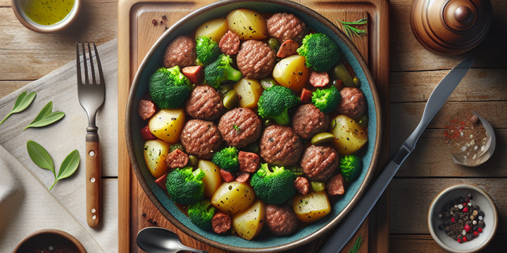 Recept voor gehakt met aardappelen en broccoli (4 personen)